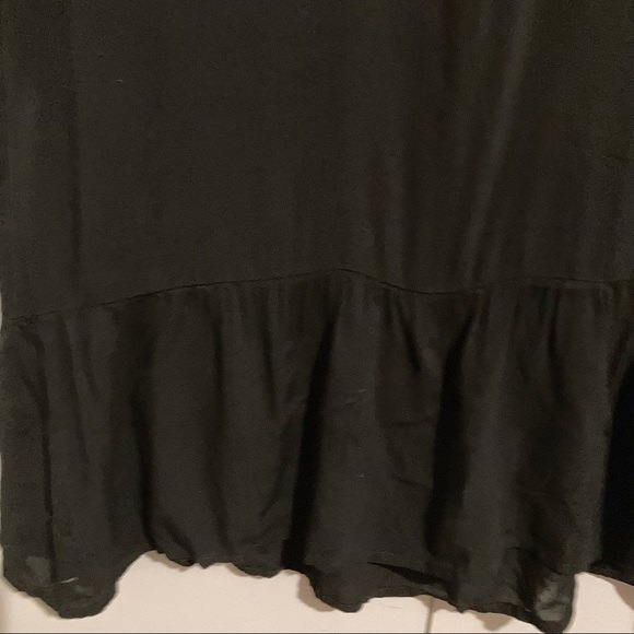 OLD NAVY Black High Low Back Keyhole Peplum Blouse Womens Large - Picture 8 of 13